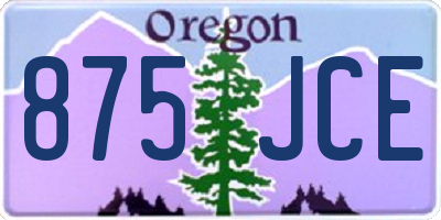 OR license plate 875JCE