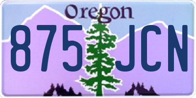 OR license plate 875JCN