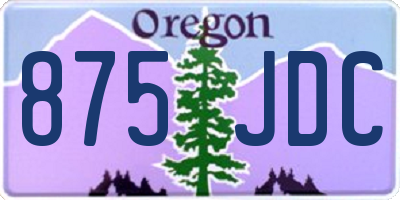 OR license plate 875JDC