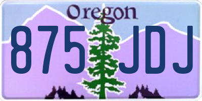 OR license plate 875JDJ