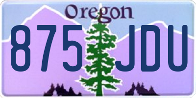 OR license plate 875JDU