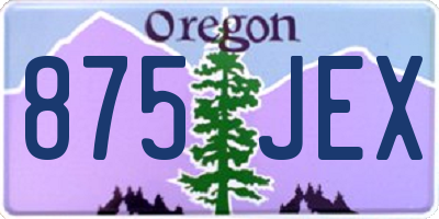 OR license plate 875JEX