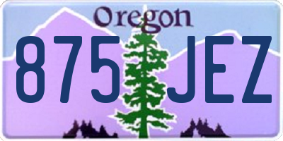 OR license plate 875JEZ