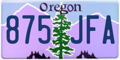 OR license plate 875JFA