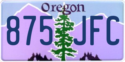 OR license plate 875JFC