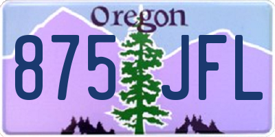 OR license plate 875JFL