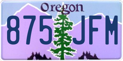 OR license plate 875JFM