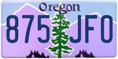 OR license plate 875JFO
