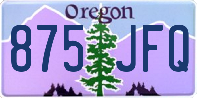 OR license plate 875JFQ