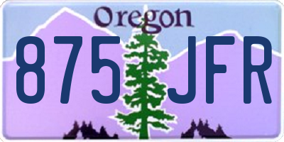 OR license plate 875JFR