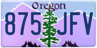 OR license plate 875JFV