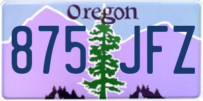 OR license plate 875JFZ