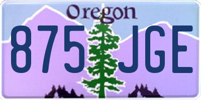OR license plate 875JGE