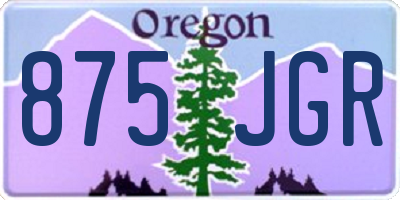 OR license plate 875JGR