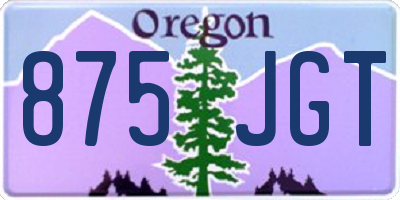 OR license plate 875JGT