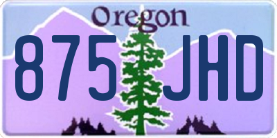 OR license plate 875JHD