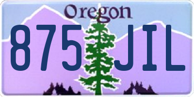 OR license plate 875JIL