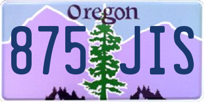 OR license plate 875JIS