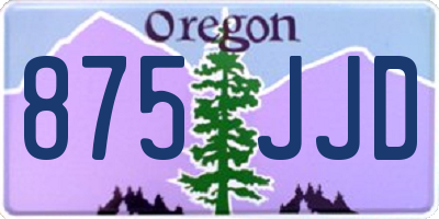 OR license plate 875JJD