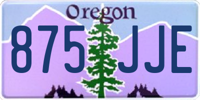 OR license plate 875JJE