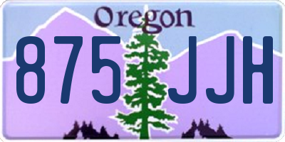 OR license plate 875JJH