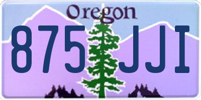 OR license plate 875JJI