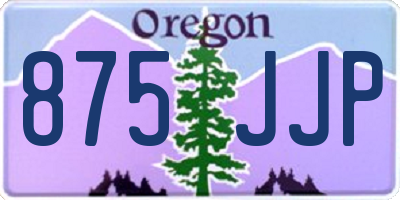 OR license plate 875JJP