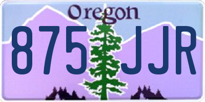 OR license plate 875JJR