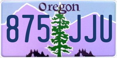 OR license plate 875JJU