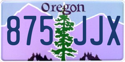 OR license plate 875JJX