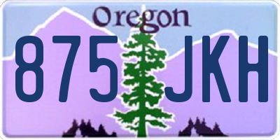 OR license plate 875JKH