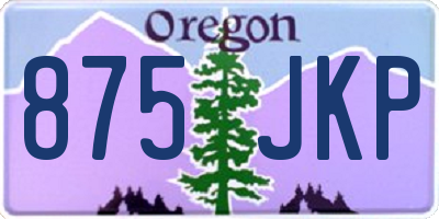 OR license plate 875JKP