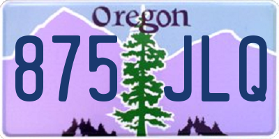 OR license plate 875JLQ