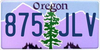 OR license plate 875JLV