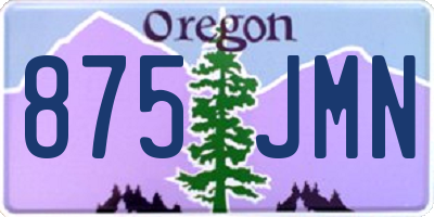 OR license plate 875JMN