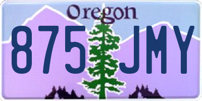 OR license plate 875JMY