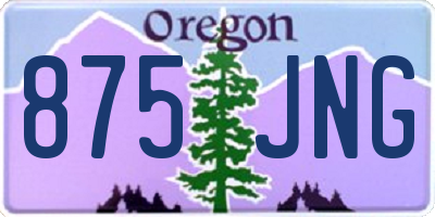 OR license plate 875JNG