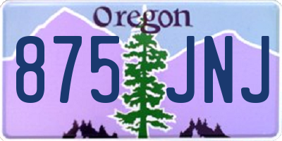 OR license plate 875JNJ