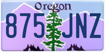 OR license plate 875JNZ