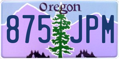 OR license plate 875JPM