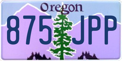 OR license plate 875JPP