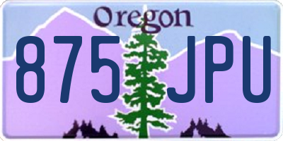 OR license plate 875JPU