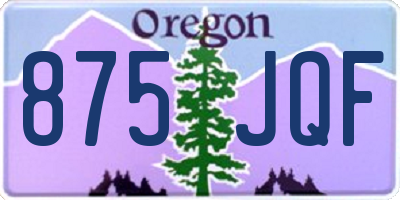 OR license plate 875JQF