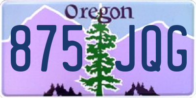 OR license plate 875JQG