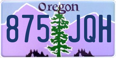 OR license plate 875JQH