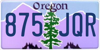 OR license plate 875JQR