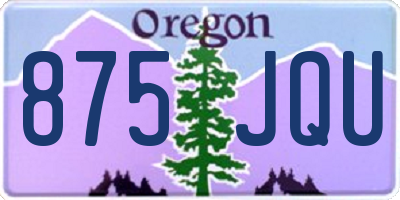 OR license plate 875JQU