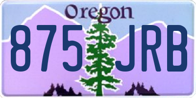 OR license plate 875JRB
