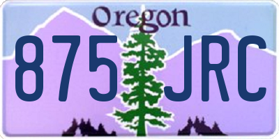 OR license plate 875JRC