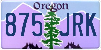 OR license plate 875JRK
